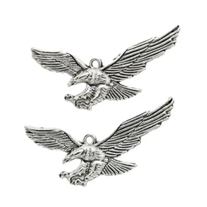 20pcs large eagle Antique Silver Charms Pendants Jewelry Making Bracelet 48*23mm - Picture 1 of 5