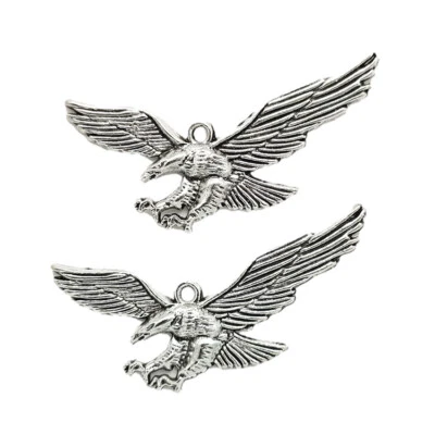 20 piezas águila grande antigua plata dijes colgantes joyería pulsera 48*23 mm Foto 1 de 4
