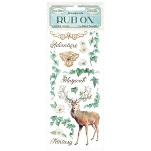 Stamperia - MAGIC FOREST - RUB ON - (4" x 8.5") 10cm x 21cm, Deer, Ivy, Vine - Picture 1 of 1