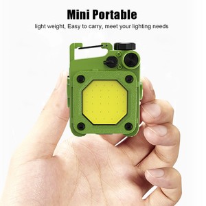 Mini LED Flashlight COB Work Torch Portable Keychain Light Rechargeable 6 Modes