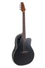 Ovation Applause AE44-5S E-Acoustic Guitar Mid Cutaway Black Satin