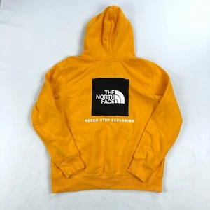 The North Face Hoodie Mens Large Arrowwood Yellow Sweatshirt Box Logo - Picture 1 of 10