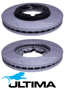 FRONT SLOTTED DISC BRAKE ROTOR SET FOR NISSAN PATROL GU Y61 RD28ETI 4.2L I6 - Picture 1 of 1