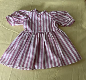 White & Pink Striped Pleated Baby Doll Dress - Picture 1 of 8