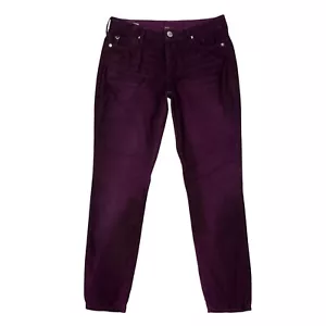 True Religion Halle Mid Rise Super Skinny Wine Corduroy Jeans – Women's 25 - Picture 1 of 12