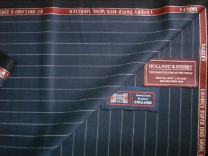 Holland & Sherry SUPER 130's WOOL WORSTED SUITING FABRIC MADE IN ENGLAND - 4.0 m