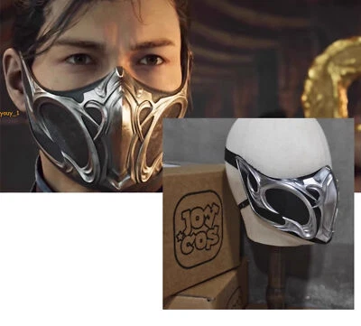 Mortal Kombat NOOB SAIBOT Mask Sub-Zero Replica Cosplay Prop FRP Mask Halloween - Image 1 of 4