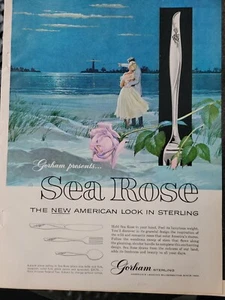 1958 Gorham sterling silver cyrus pattern silverware vintage ad - Picture 1 of 1