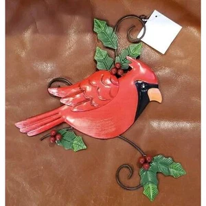2017 Hobby Lobby 11 Inch X 11 Inch Red Cardinal Metal Door Wall Hanging Unused - Picture 1 of 5