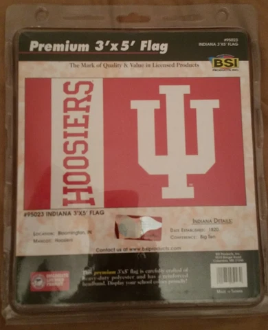 Indiana Hoosiers  3X5 NCAA  Flag NEW Unopened FREE SHIPPING Cover