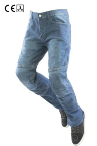 Pantaloni Jeans moto OJ Defender man omologati protezioni fianchi ginocchia - Picture 1 of 2