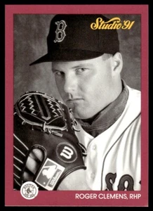 1991 Studio Baseball Card Roger Clemens Boston Red Sox #14 - Picture 1 of 2