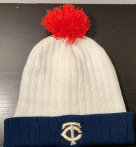 Minnesota Twins MLB rot weiß blau Wintermütze Mütze Beanie Bommelstrick leuchtende Farben - Bild 1 von 4