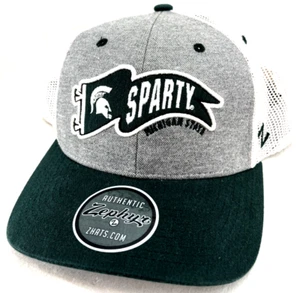 NEW Michigan State MSC Spartans Zephyr Gray Snapback Trucker Hat Adult OSFM - Picture 1 of 10