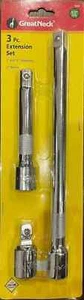 Great Neck 1/2" Drive 3 Piece Extension Set 2" Wobble 5" & 10" Extension - Picture 1 of 6