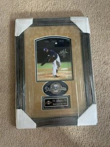 CC Sabathia autograph picture frame Milwaukee Brewers#52 Authenticated signiture - Picture 1 of 2