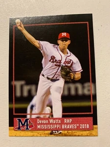 Deven Watts 2018 Mississippi Braves Team Card - Picture 1 of 1