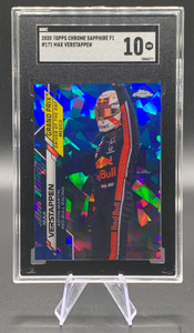 2020 Max Verstappen Topps Chrome Sapphire F1 #171 Formula 1 Gem Mint SGC 10