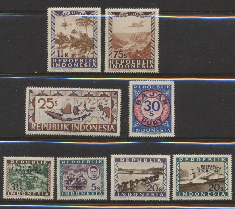 Indonesia Mini Colección de Estampillas NUNCA BISAGRAS 8 Diferentes - Ver Escaneo - Imagen 1 de 1