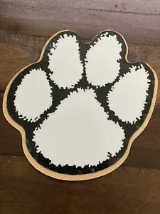 VINTAGE BLACK AND WHITE PAW PRINT CLAW STICKER 4.75" - Picture 1 of 3