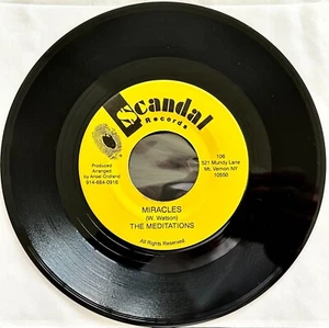 The MEDITATIONS Miracles/Version neuwertig Neuauflage 7" 45RPM - $candal Records - Bild 1 von 2