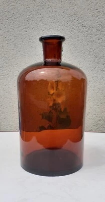 Grand flacon ancien pharmacie apothicaire H 32 cm diamètre 17,2 pharmacy bottle - Photo 1/4
