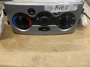 04-08 CHEVROLET AVEO A/C HEATER CLIMATE CONTROL UNIT SILVER BEZEL OEM - Picture 1 of 4