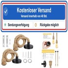 LDERFIV 2x E27 Lampenfassung mit Hanfseil Kabel 100cm Vintage Pendelleuchte