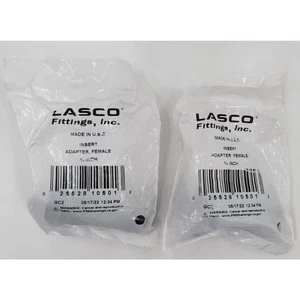 Lasco 3/4 in. Insert x 3/4 in. Dia. FPT Insert Adapter Water Pipe Lot of 2  - Picture 1 of 3