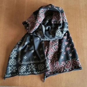 KAPITAL Felted Wool Bandana Cloth Scarf Stole Selvedge Muffler Black Red Japan - Bild 1 von 24