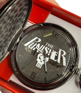 New Marvel The Punisher Pocket Watch New Battery W Box - Picture 1 of 5
