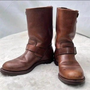 Red Wing 2991 Engineer Boots Amber Harness Leather Vintage Boots Great Patina. - Picture 1 of 16