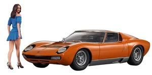 Hasegawa 1/24 Lamborghini Miura P400SV w/Italian Girls Figure Plastic Model 2042 - Picture 1 of 8