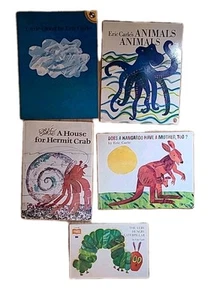 Lot of 5 Eric Carle Animals Animals, Hermit Crab, Little Cloud, Caterpillar - Picture 1 of 6