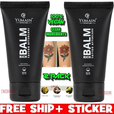 YUMAIN 2 PACK  TATTOO AFTERCARE BALM DRY SKIN - RICH- CLEAN & VEGAN INGREDIENTS - Image 1 of 4