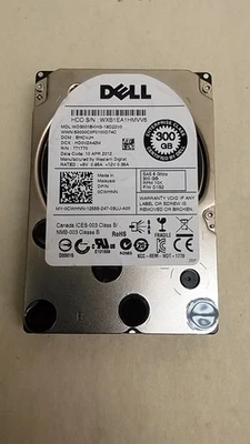Lot of 2 Western Digital Dell WD3001BKHG WD XE 300GB 2.5" SAS 2 Enterprise Hard - Image 1 of 3