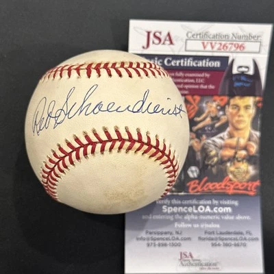 RED SCHOENDIENST Signed Baseball Auto JSA COA - Image 1 of 3