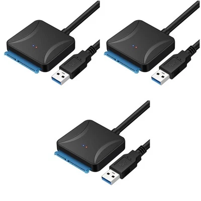 3pcs 2.5/3.5 Inches to USB Converter Cable External Hard Disk Universal - Image 1 of 4