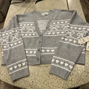 Suéter gris abotonado sin límites talla XL (16-18) NUEVO CON ETIQUETAS - Imagen 1 de 7