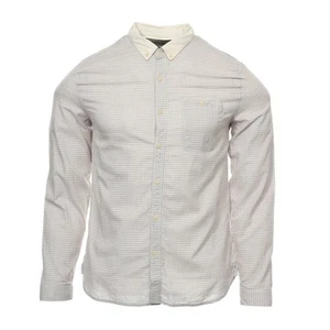 Converse Black Canvas Mens Beige Casual Cotton Button Down Shirt (Small, Beige) - Picture 1 of 4