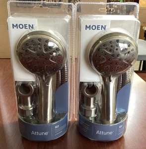 NEU VERSIEGELT 2ER-PACK Moen Attune 6-Spray Handbrause gebürstetes Nickel 218H0SRN B12 - Bild 1 von 3