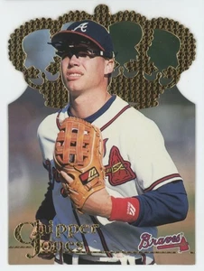 1996 Pacific Crown Collection Gold Die-Cut Chipper Jones Braves #DC-31 C18 - Picture 1 of 2
