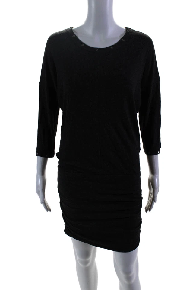Rebecca Minkoff Womens Long Sleeve Tight Knit Long Dress Gray Size Small - Image 1 of 4