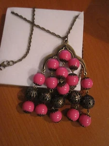 MARK  ROCK TO THE BEAD NECKLACE ~~BURNISHED BRASS - Picture 1 of 1