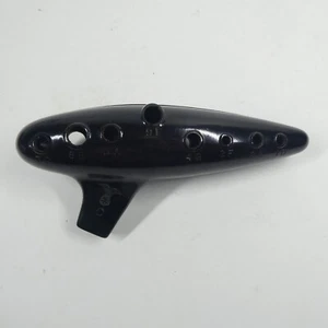Ocarina Made in USA Vintage Black Plastic Flute Instrument - Picture 1 of 9