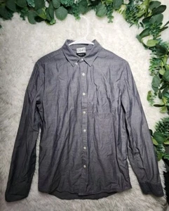 [845] Herren Forever 21 Gr. XS blau Denim Kragen Knopfleiste Hemd mit Ellenbogenschützern - Bild 1 von 9