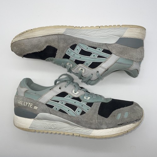 Scarpe da ginnastica Asics Gel Lyte III nere e blu surf corsa US 10 EU 44 28 CM