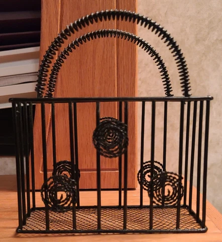 Black Metal Decorative Basket Cover