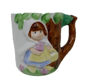 J.S.N.Y. Jeffrey Snyder Red Riding Hood 3D Embossed Raised Ceramic Cup Mug - Picture 1 of 7