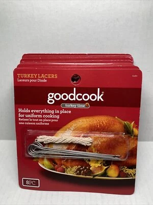 LOT OF 8 Good Cook Turkey Time Turkey Lacers with String 8 Pieces Each 25980 NEW - Image 1 of 2